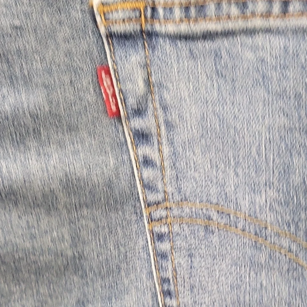 Levi's Men's Blue Distressed Slim 412 Jean Shorts Size 42